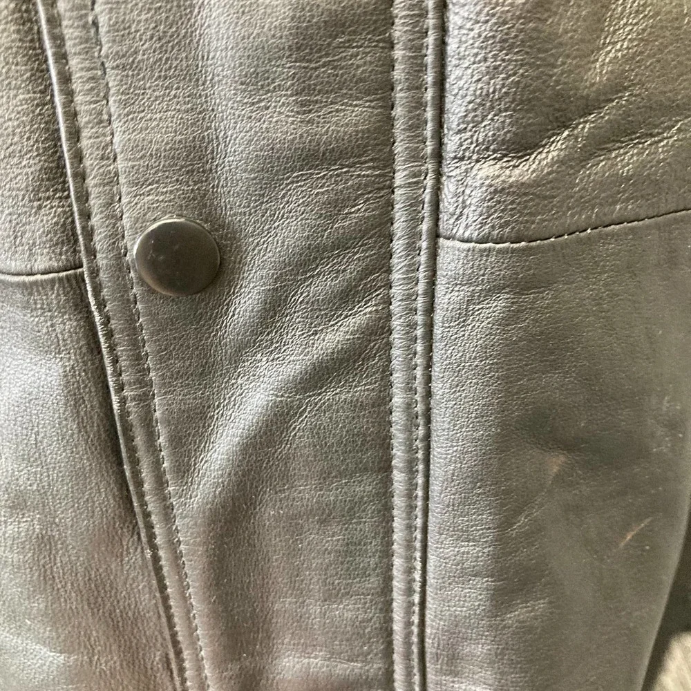 Wilda genuine leather belted jacket